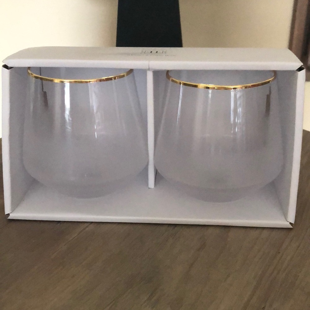 New set of two frosted rocks glasses by Modern Southern Home